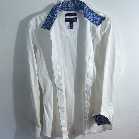Essex Classics Show Shirt White Blue Equestrian Hunter Performance Collection 36 - Picture 1 of 7
